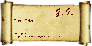 Gut Ida névjegykártya